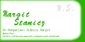margit stanicz business card
