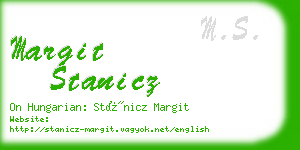 margit stanicz business card